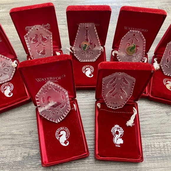 Waterford Crystal Vintage Ornaments 12 days of Christmas